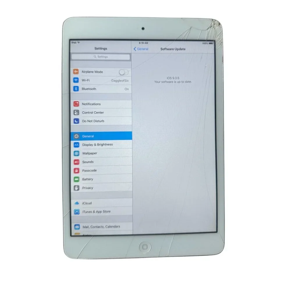 Apple iPad Mini 1st Gen (A1432) 16GB Wi-Fi Tablet Silver Cracked Screen